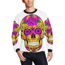 Load image into Gallery viewer, skull 10 Men&#39;s Oversized Fleece Crew Sweatshirt/Large Size(Model H18)