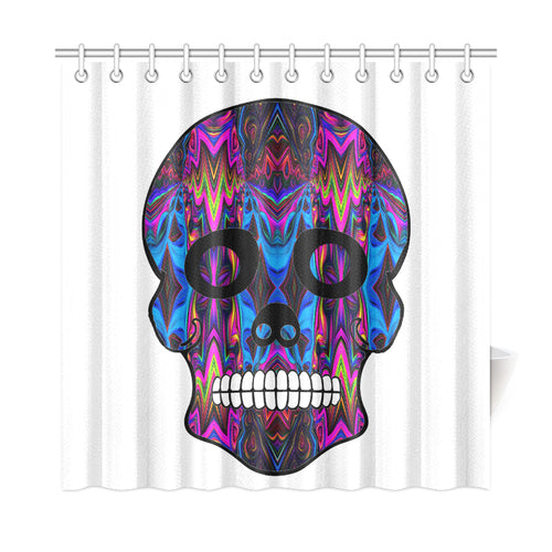 skull 5 Shower Curtain 72