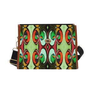 stained glass pattern 5 aa Waterproof Canvas Bag/All Over Print (Model 1641)