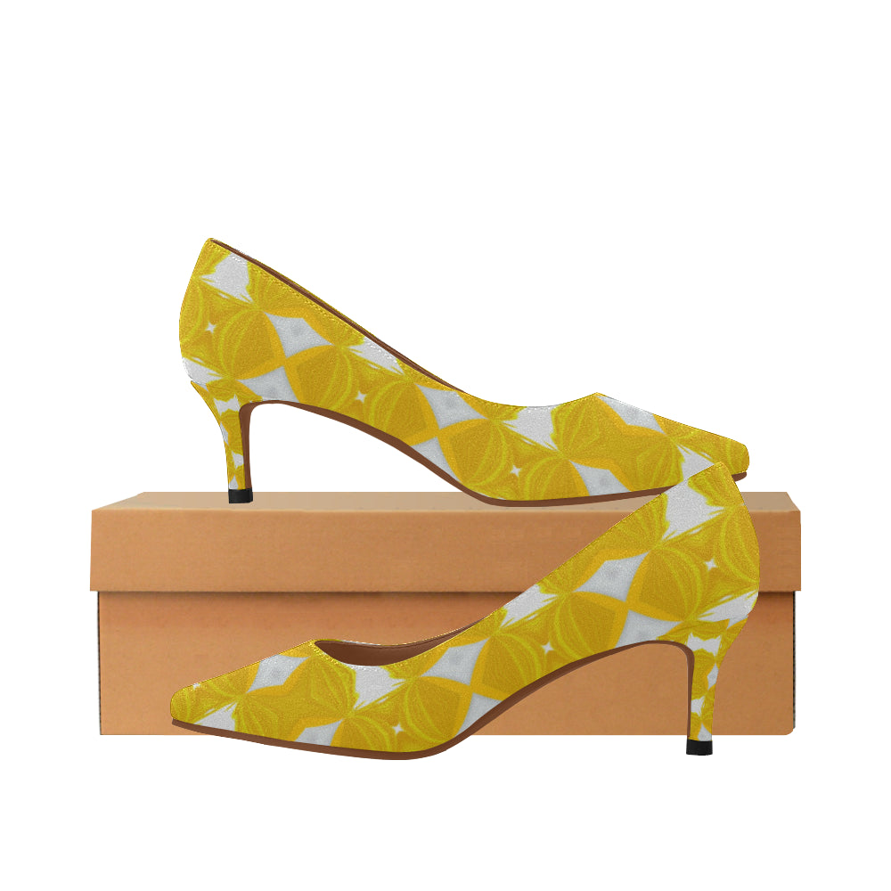 HL3 Women's Pointed Toe Low Heel Pumps (Model 053)