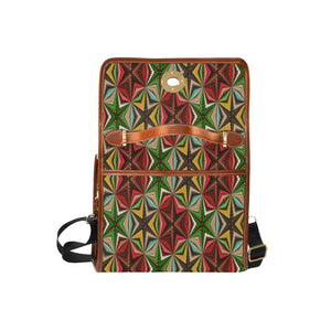 stained glass pattern 8 aa Waterproof Canvas Bag/All Over Print (Model 1641)