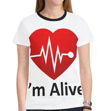 Load image into Gallery viewer, I&#39;m Alive New All Over Print T-shirt for Women (Model T45)