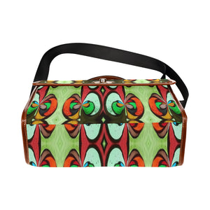 stained glass pattern 5 aa Waterproof Canvas Bag/All Over Print (Model 1641)