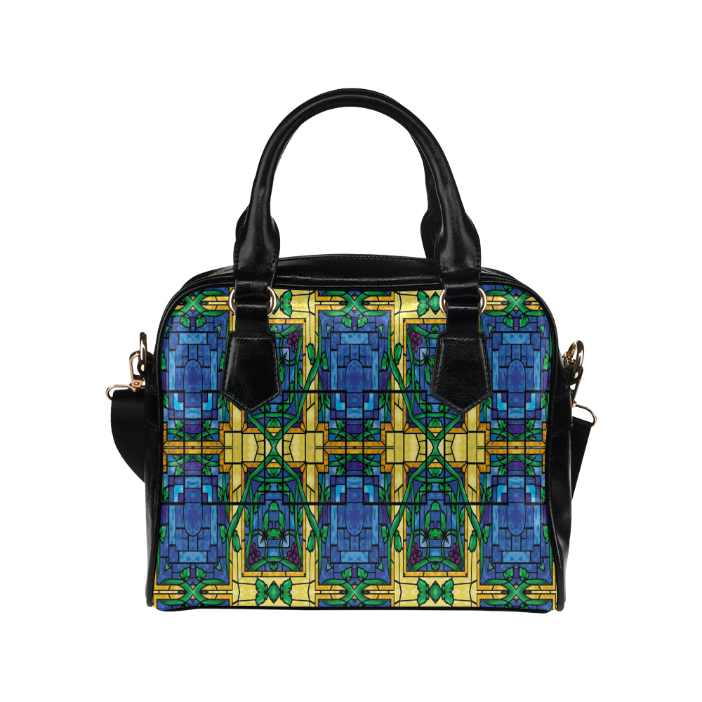 stained glass pattern 6 aa Shoulder Handbag (Model 1634)