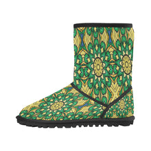 Load image into Gallery viewer, stained glass pattern 9 aa Custom High Top Kid&#39;s Snow Boots (Model 050)