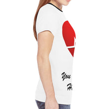 Load image into Gallery viewer, heart racing New All Over Print T-shirt for Women (Model T45)