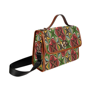 stained glass pattern 8 aa Waterproof Canvas Bag/All Over Print (Model 1641)