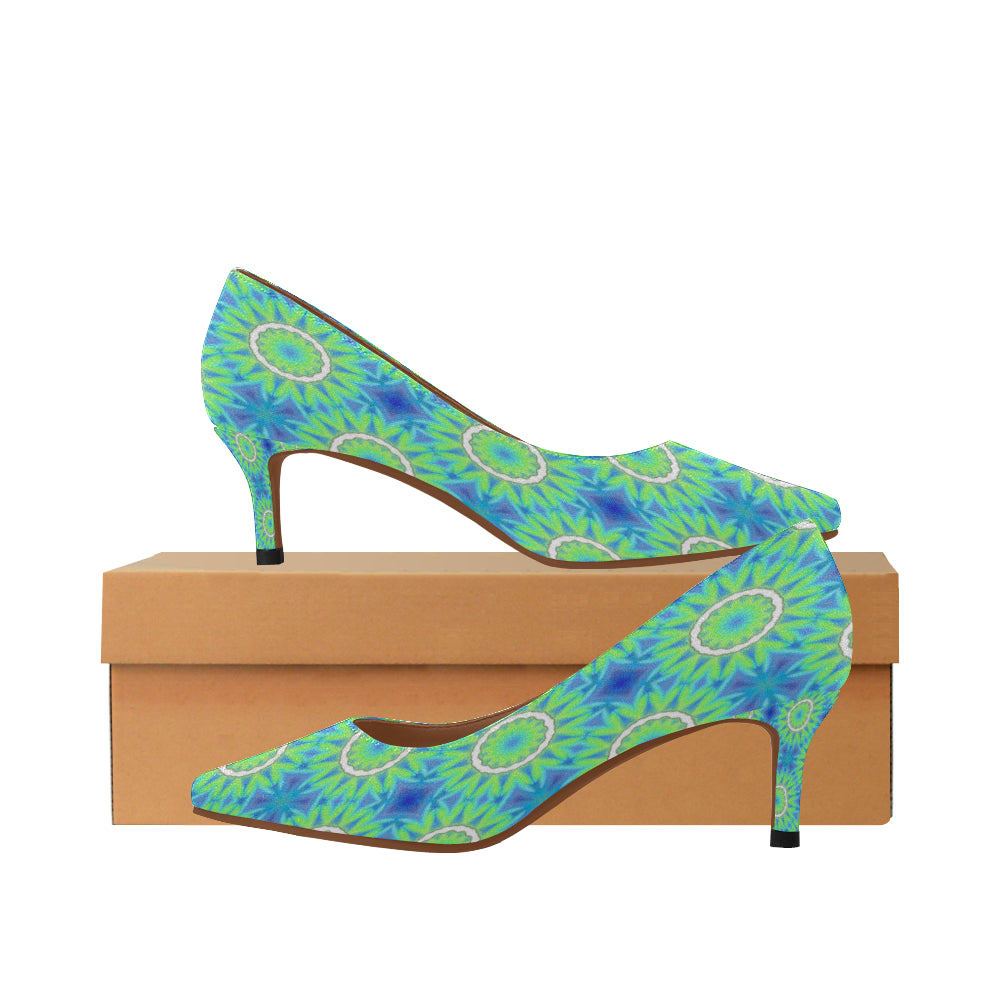 pattern 311 Women's Pointed Toe Low Heel Pumps (Model 053)