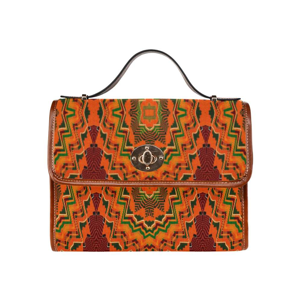 Kente 4 Waterproof Canvas Bag/All Over Print (Model 1641)