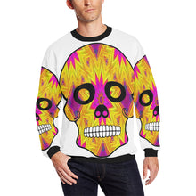 Load image into Gallery viewer, skull 7 Men&#39;s Oversized Fleece Crew Sweatshirt/Large Size(Model H18)