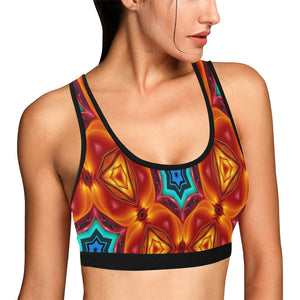 pattern 307 Women's All Over Print Sports Bra (Model T52)