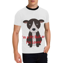 Load image into Gallery viewer, I&#39;m a Pit Bull Men&#39;s All Over Print T-Shirt with Chest Pocket (Model T56)