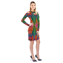 Load image into Gallery viewer, pattern 318 Cold Shoulder Long Sleeve Dress (Model D37)