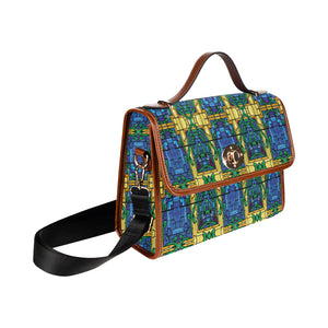 stained glass pattern 6 aa Waterproof Canvas Bag/All Over Print (Model 1641)