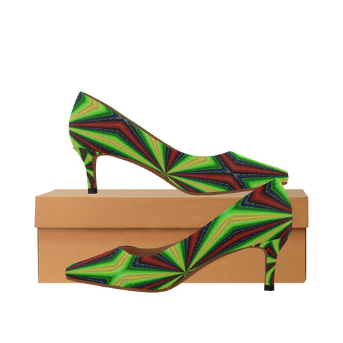 502 Women's Pointed Toe Low Heel Pumps (Model 053)