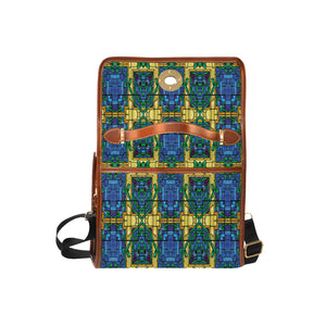 stained glass pattern 6 aa Waterproof Canvas Bag/All Over Print (Model 1641)