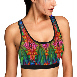 pattern 318 Women's All Over Print Sports Bra (Model T52)