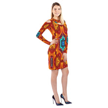 Load image into Gallery viewer, pattern 307 Cold Shoulder Long Sleeve Dress (Model D37)