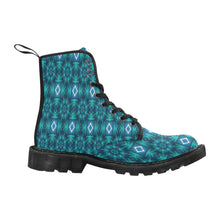 Load image into Gallery viewer, pattern 300 Martin Boots for Women (Black) (Model 1203H)