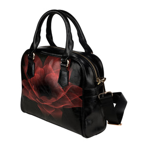 floral fract 3 red Shoulder Handbag (Model 1634)