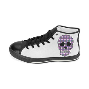 skull 2 Men’s Classic High Top Canvas Shoes (Model 017)