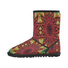 Load image into Gallery viewer, stained glass pattern 7 aa Custom High Top Kid&#39;s Snow Boots (Model 050)