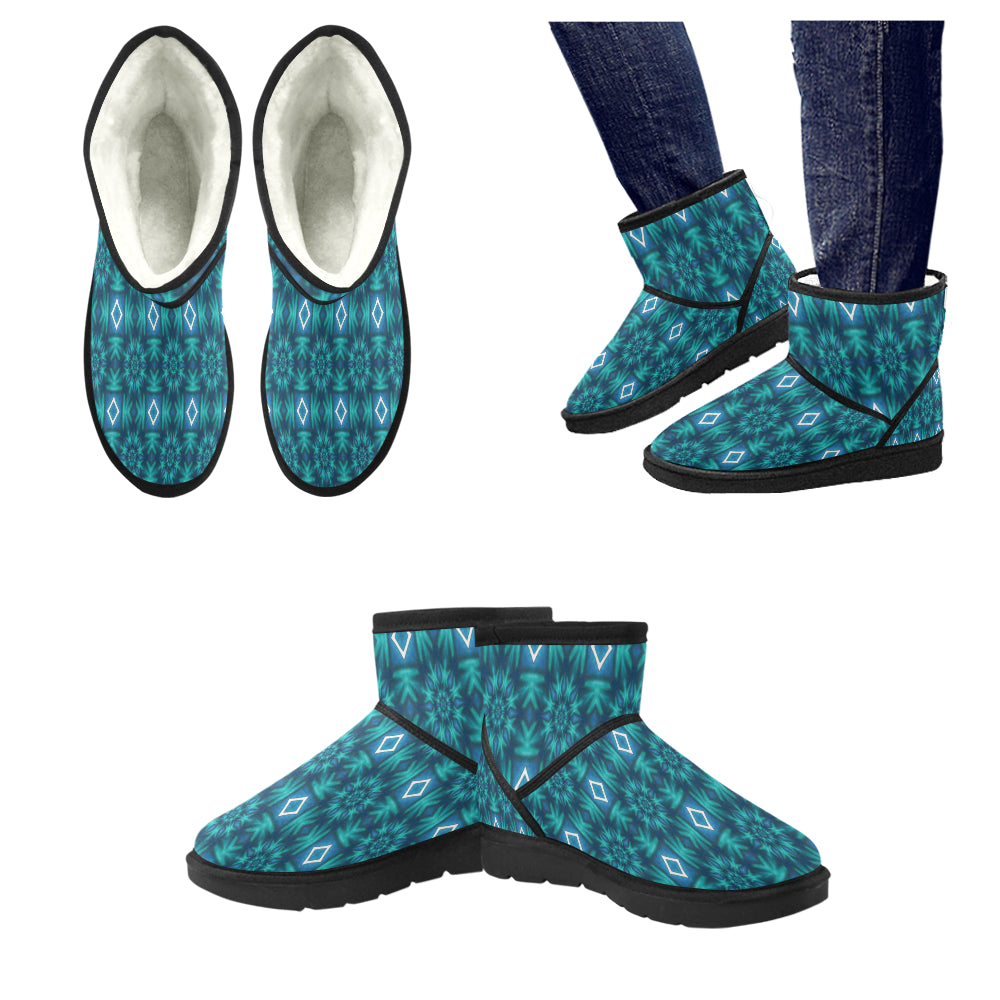 pattern 300 Low Top Unisex Snow Boots (Model 049)