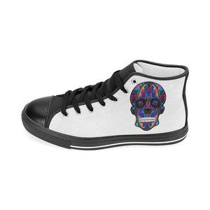 skull 4 Men’s Classic High Top Canvas Shoes (Model 017)