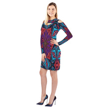 Load image into Gallery viewer, pattern 315 Cold Shoulder Long Sleeve Dress (Model D37)