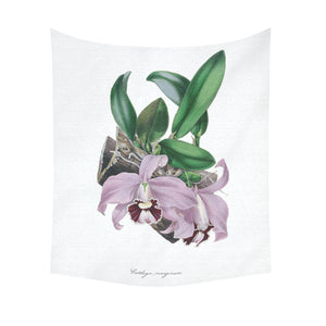 Cattleya Marginata Cotton Linen Wall Tapestry 51"x 60"