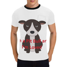 Load image into Gallery viewer, I&#39;m a Pit Bull Men&#39;s All Over Print T-Shirt with Chest Pocket (Model T56)