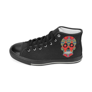 skull 8 Men’s Classic High Top Canvas Shoes (Model 017)