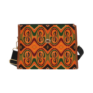 Kente 2 Waterproof Canvas Bag/All Over Print (Model 1641)