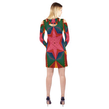 Load image into Gallery viewer, pattern 319 Cold Shoulder Long Sleeve Dress (Model D37)