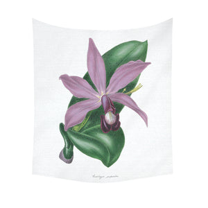 Cattleya Superba Cotton Linen Wall Tapestry 51"x 60"