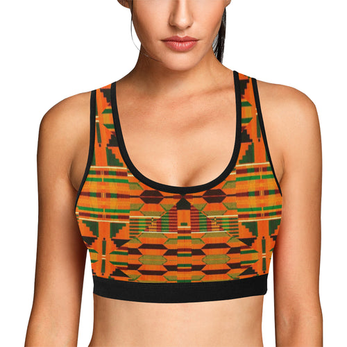 Kente 5 Women's All Over Print Sports Bra (Model T52)