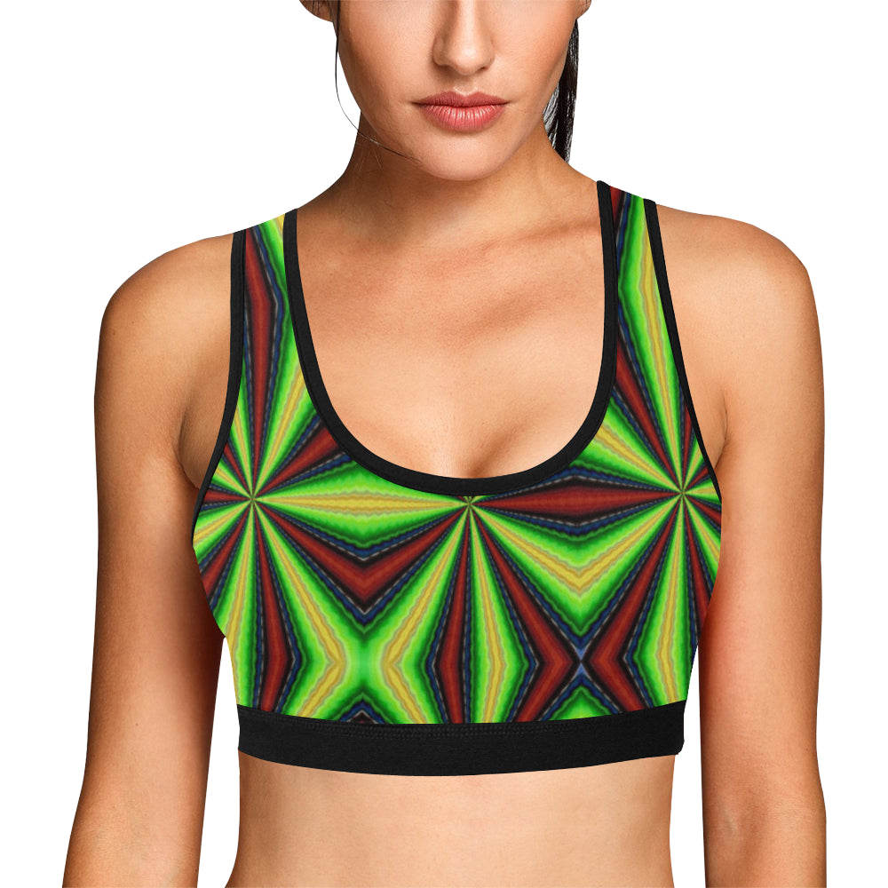 502 Women's All Over Print Sports Bra (Model T52)