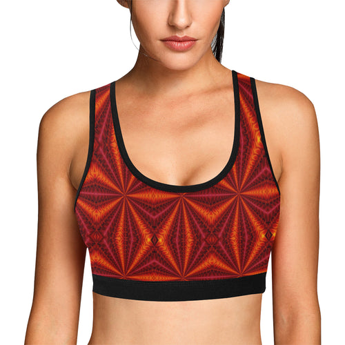 pattern 317 Women's All Over Print Sports Bra (Model T52)
