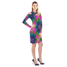 Load image into Gallery viewer, pattern 308 Cold Shoulder Long Sleeve Dress (Model D37)