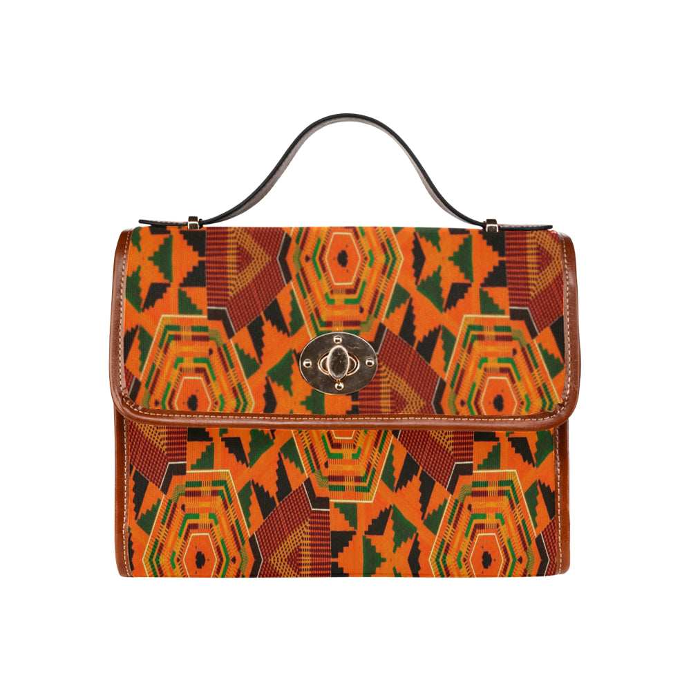 Kente 8 Waterproof Canvas Bag/All Over Print (Model 1641)