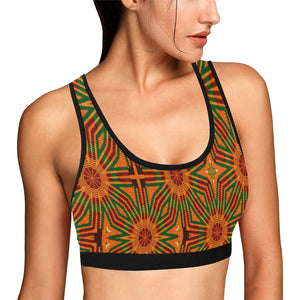 Kente 7 Women's All Over Print Sports Bra (Model T52)