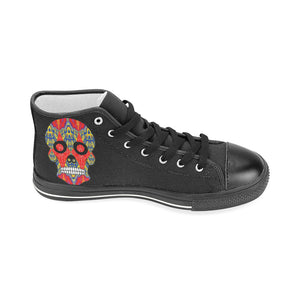 skull 8 Men’s Classic High Top Canvas Shoes (Model 017)