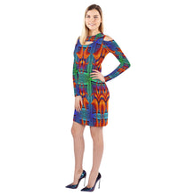 Load image into Gallery viewer, pattern 316 Cold Shoulder Long Sleeve Dress (Model D37)