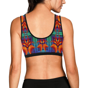 pattern 316 Women's All Over Print Sports Bra (Model T52)