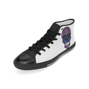 skull 3 Men’s Classic High Top Canvas Shoes (Model 017)