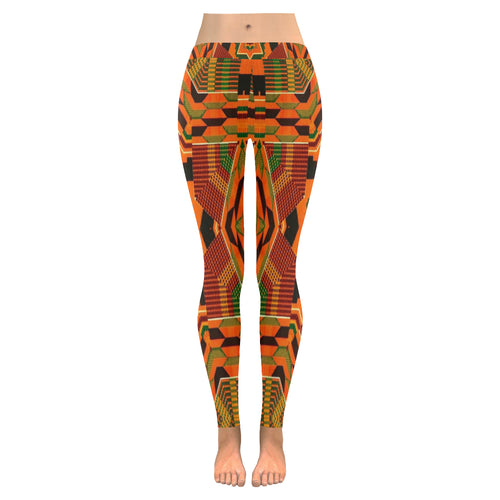 Kente 6 Low Rise Leggings (Invisible Stitch) (Model L05)