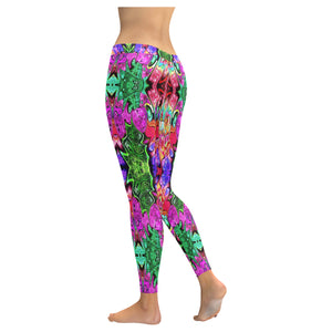 stained glass pattern 2 aa Low Rise Leggings (Invisible Stitch) (Model L05)
