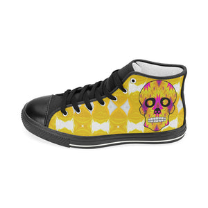 skull 7 pattern Men’s Classic High Top Canvas Shoes (Model 017)