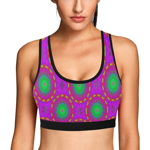 pattern 310 Women's All Over Print Sports Bra (Model T52)