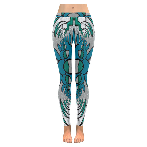 stained glass pattern 1aa Low Rise Leggings (Invisible Stitch) (Model L05)